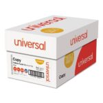 Universal Copy Paper, 92 Bright, 3-Hole, 20 lb Bond Weight, 8.5 x 11, White, 500 Sheets/Ream, 10 Reams/Carton