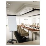 MasterVision 360 Multi-Use Mobile Magnetic Dry Erase Easel, 27 x 41, White Surface, Black Steel Frame