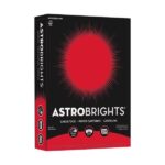 Astrobrights Color Cardstock, 8.5" x 11", 65 Lb, Re-Entry Red, 250 Sheets