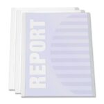 C-Line Report Covers With Binding Bars, 8 1/2" x 11", Clear, Box Of 50