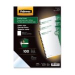 Fellowes Clear Presentation Binding Covers, 8 1/2" 11", Clear, Pack Of 100