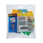 Key Tags, Blue/Green/Red/Yellow, 20/Pack, 3 Packs/Carton