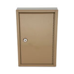 Key Lockable Key Cabinet, 30-Key, Metal, Sand, 8 x 2.63 x 12.13
