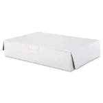 Tuck-Top Bakery Boxes, 19 x 14 x 4, White, Paper, 50/Carton