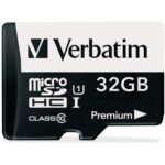 32GB Premium microSDHC Memory Card with Adapter, UHS-I V10 U1 Class 10 - 32GB - TAA Compliance