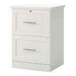 17"D Vertical 2-Drawer File Cabinet, White