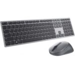 Dell Premier Multi-Device Wireless Keyboard And Mouse KM7321W - USB Wireless Bluetooth/RF - Titan Gray - USB Wireless Bluetooth/RF Mouse - Optical - 4000 dpi - 7 Button - Scroll Wheel - Titan Gray - Multimedia Hot Key(s) - AAA, AA - Compatible with Windows, Linux, Chrome OS, Android, Mac OS, PC - TAA Compliance