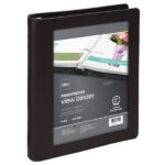 Classic-Style View 3-Ring Binder, 1" Round Rings, Black