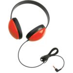 Califone Childrens Stereo Headphone Lightweight RED - Stereo - Red - Mini-phone (3.5mm) - Wired - 25 Ohm - 20 Hz 20 kHz - Over-the-head - Binaural - Circumaural - 5.50 ft Cable - 1