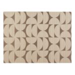 Designer Chair Mat, 36" x 48", Beige & Brown Semi-Circles