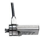 Targus DEFCON Combo Lock (CL) - TAA Compliant - Resettable - 4-digit - Black - Galvanized Steel - 6.60 ft - For Notebook - TAA Compliant - TAA Compliance