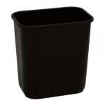 Highmark Wastebasket, 3.25 Gallons, 12-1/4"H x 8-1/2"W x 12"D, Black