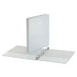 Round Ring Economy Vinyl View Binder, 1" Capacity, White
