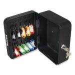 Honeywell Convertible Cash and Key Box with 10 Keys, 7.9 x 6.5 x 3.5, Security Steel, Black