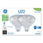 GE LED PAR38 Non-Dimmable Outdoor Flood Light Bulb, 15 W, Bright White, 2/Pack