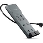 Belkin Home/Office Series Surge Protector, 8 Outlets, Phone Line Protection, 6' Cord, 3390 Joules, Black