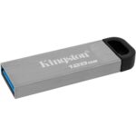 Kingston DataTraveler Kyson 128GB USB 3.2 (Gen 1) Type A Flash Drive - 128 GB - USB 3.2 (Gen 1) Type A - 200 MB/s Read Speed - 60 MB/s Write Speed - Silver - 1 Piece - TAA Compliance