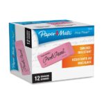 Paper Mate Pink Pearl Erasers, Large, Box Of 12
