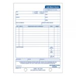 Adams Carbonless Job Work Order Book, 5 9/16" x 8 7/16", 3-Part, White/Canary/White Tag
