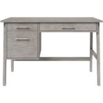 Whalen Marilla 48"W Wood Pedestal Computer Desk, Driftwood Gray
