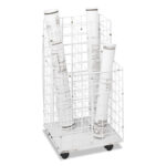 Wire Roll Files, 4 Compartments, 16.25w x 16.5d x 30.5h, White