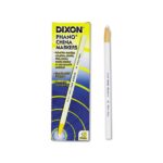 Dixon Phano China Markers, White, Presharpened, Pack of 12
