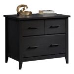 Sauder Summit Station 24"D Lateral File Cabinet, Raven Oak