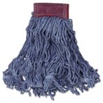 Rubbermaid Commercial Super Stitch Blend Mop Head, Large, Cotton/Synthetic, Blue
