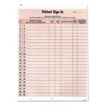 Patient Sign-In Label Forms, Two-Part Carbon, 8.5 x 11.63, Salmon Sheets, 125 Forms Total