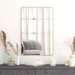 Susan 24" x 36" Decorative Wall Mirror - Rounded Corners, Bathroom & Living Room Glass Mirror Hangs Horizontal Or Vertical, Black