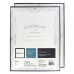 Slimline Document Frames, 8-1/2" x 11", Black, Pack Of 2 Frames