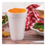 Foam Drink Cups, 16 oz, White, 25/Bag, 40 Bags/Carton
