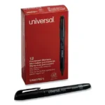 Pen Style Permanent Markers, Fine Point, Black, Dozen