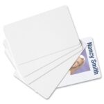 SICURIX Blank ID Card, 2 1/8 x 3 3/8, White, 100/Pack