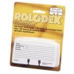 Rolodex Card File Refills, Ruled, 2 1/4" x 4", White, Pack Of 100