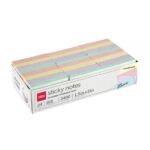 Sticky Notes, With Storage Tray, 1-1/2" x 2", Assorted Pastel Colors, 100 Sheets Per Pad, Pack Of 24 Pads