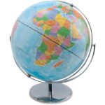 Advantus 12" Political World Globe - 13" Width x 16" Height - 12" Diameter - Multi