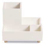 U Brands Juliet Compartment Cup, 6.25"w x 6.25"d x 4.75h", White