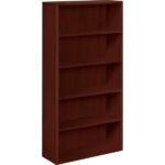 HON 10500 71"H 5-Shelf Bookcase, Mahogany