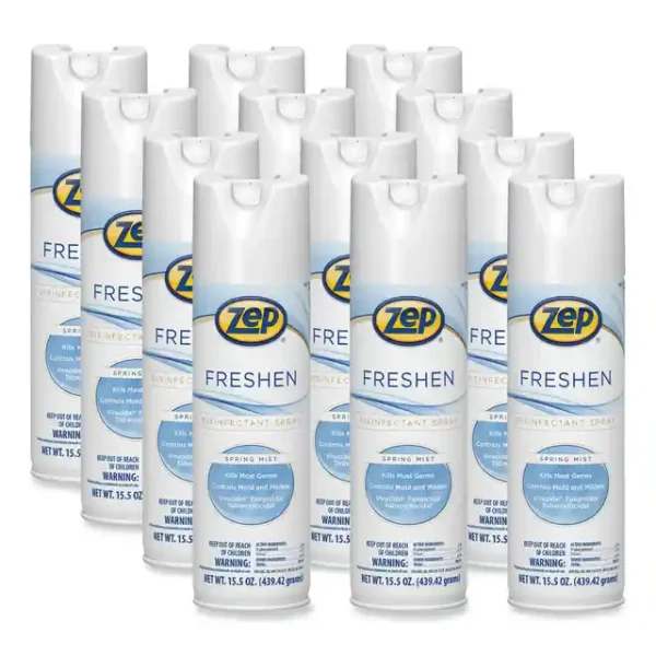 Freshen Disinfectant Spray, Spring Mist, 15.5 oz Aerosol Spray, 12/Carton