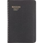 AT-A-GLANCE Telephone/Address Book, 4 7/8" x 8", Black