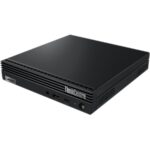 Lenovo ThinkCentre M60e 11LV004TUS Desktop Computer - Intel Core i5 10th Gen i5-1035G1 Quad-core (4 Core) 1 GHz - 8 GB RAM DDR4 SDRAM - 256 GB M.2 PCI Express SSD - Tiny - Black - Windows 10 Pro 64-bit - Intel UHD Graphics DDR4 SDRAM - English (US) Keyboard - IEEE 802.11ac - 65 W - Image 2