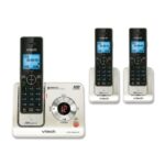 Vtech Holdings, Ltd  VTech LS6425-3 DECT 6.0 Expandable Cordless Phone with Answering System and Caller ID/Call Waiting, Silver with 2 Handsets - Cordless - Corded - 1 x Phone Line - 3 x Handset - Speakerphone - Answering Machine - Backlight - ENERGY STAR Compliance