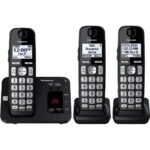 Panasonic KX-TGE433B DECT 6.0 Plus 1.90 GHz Cordless Phone - Black - 1 x Phone Line - 3 x Handset - Speakerphone - Answering Machine - Hearing Aid Compatible
